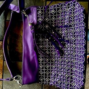 Glitter purple purse